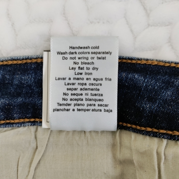 Judy Blue Walnut Creek Mid Rise Distressed Dark Blue Cropped Straight Size 9/29 - Picture 11 of 11